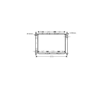 Воден радиатор размер 510/375/32 за NISSAN NOTE (E11, NE11) от 2006 до 2012