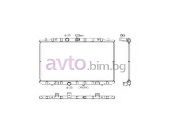 Воден радиатор размер 680/450/16 за NISSAN X-TRAIL (T30) от 2001 до 2007