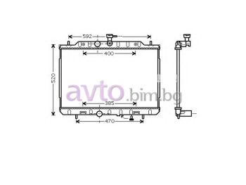 Воден радиатор размер 680/450/16 за NISSAN X-TRAIL (T30) от 2001 до 2007