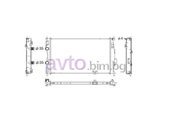 Воден радиатор размер 590/455/26 за NISSAN QASHQAI (J10, JJ10) от 2007 до 2013