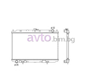 Воден радиатор размер 690/400/26 за NISSAN ALMERA TINO (V10) от 1998 до 2006