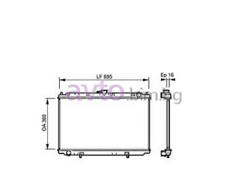 Воден радиатор размер 710/360/18 за NISSAN PRIMERA (P11) седан от 1996 до 2001