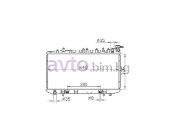 Воден радиатор размер 645/320/17 за NISSAN SUNNY III (Y10) товарен от 1990 до 2000
