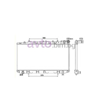 Воден радиатор размер 655/320/16 за NISSAN SUNNY III (Y10) товарен от 1990 до 2000