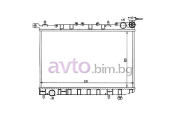 Воден радиатор размер 535/320/18 за NISSAN ALMERA I (N15) седан от 1995 до 2000