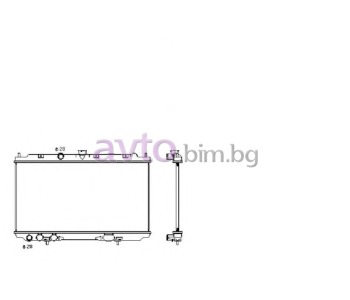 Воден радиатор размер 690/360/18 за NISSAN ALMERA II (N16) седан от 2000 до 2006