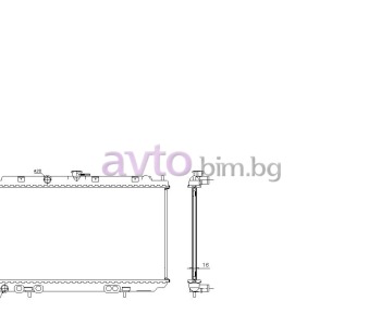 Воден радиатор размер 690/360/18 за NISSAN ALMERA II (N16) седан от 2000 до 2006