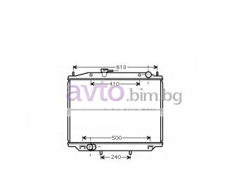 Воден радиатор размер 650/500/26 за NISSAN TERRANO II (R20) от 1992 до 2007