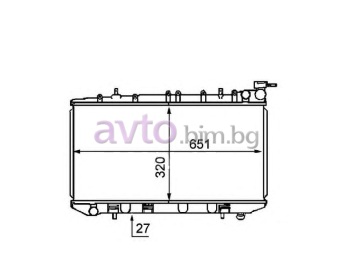 Воден радиатор размер 655/320/18 за NISSAN SUNNY III (Y10) товарен от 1990 до 2000