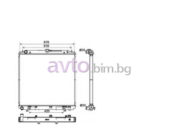 Воден радиатор размер 685/600/32 за NISSAN PATHFINDER III (R51) от 2005 до 2012