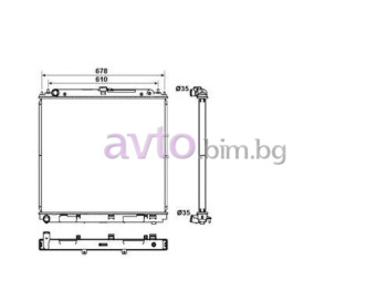 Воден радиатор размер 685/600/32 за NISSAN PATHFINDER III (R51) от 2005 до 2012