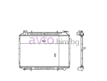 Воден радиатор размер 680/420/26 за NISSAN SERENA (C23) от 1991 до 2001