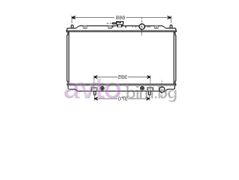 Воден радиатор размер 695/405/16 за NISSAN ALMERA TINO (V10) от 1998 до 2006