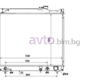 Воден радиатор размер 520/425/22 за SUZUKI VITARA (ET, TA) от 1989 до 1999