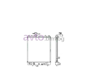 Воден радиатор размер 380/350/22 за SUZUKI IGNIS (FH) от 2000 до 2005