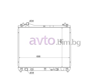 Воден радиатор размер 690/450/16 за SUZUKI GRAND VITARA II (JT, TE, TD) от 2005