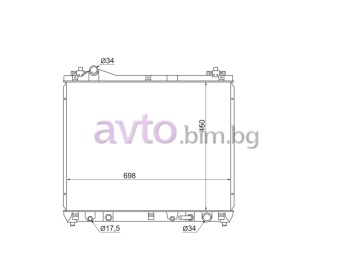 Воден радиатор размер 690/450/16 за SUZUKI GRAND VITARA II (JT, TE, TD) от 2005