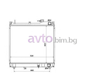 Воден радиатор размер 525/425/16 за SUZUKI GRAND VITARA II (JT, TE, TD) от 2005