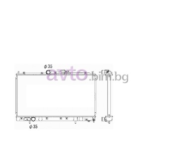Воден радиатор размер 720/375/23 за MITSUBISHI GALANT VIII (EA_) комби от 1996 до 2003