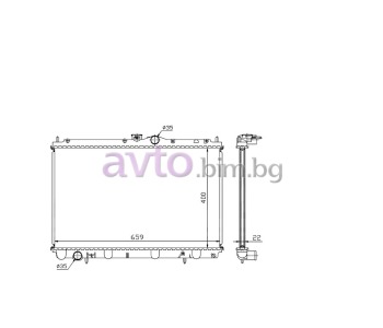 Воден радиатор размер 660/400/28 за MITSUBISHI CARISMA (DA_) седан от 1999 до 2004