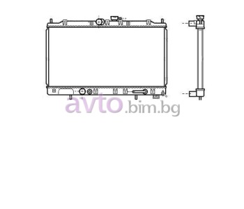 Воден радиатор размер 720/375/23 за MITSUBISHI GALANT VIII (EA_) комби от 1996 до 2003
