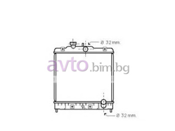 Воден радиатор размер 350/350/24 за HONDA CIVIC VI (MB, MC) комби от 1998 до 2001