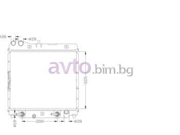 Воден радиатор размер 375/325/24 за HONDA JAZZ II (GD, GE3, GE2) от 2001 до 2008