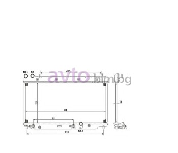 Воден радиатор размер 650/324/16 за HONDA JAZZ II (GD, GE3, GE2) от 2001 до 2008