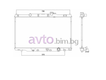 Воден радиатор размер 735/405/16 за HONDA CR-V II (RD) от 2001 до 2006