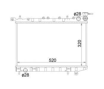 Воден радиатор TOP QUALITY за NISSAN SUNNY III (N14) хечбек от 1990 до 1995