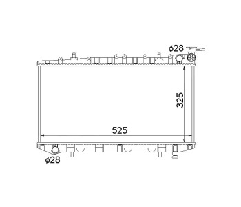 Воден радиатор P.R.C за NISSAN SUNNY III (Y10) товарен от 1990 до 2000