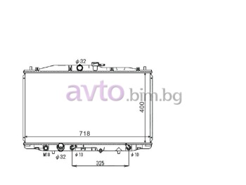 Воден радиатор размер 715/400/16 за HONDA ACCORD VII (CM) от 2002 до 2008