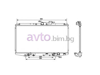 Воден радиатор размер 675/350/17 за HONDA ACCORD VI (CG) купе от 1997 до 2003