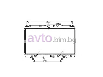 Воден радиатор размер 660/425/18 за HONDA SHUTTLE (RA) от 1994 до 2004