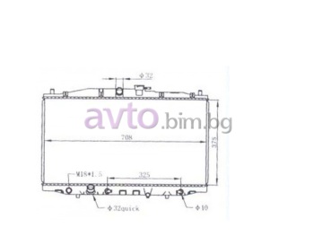 Воден радиатор размер 715/375/16 за HONDA ACCORD VII (CM) от 2002 до 2008