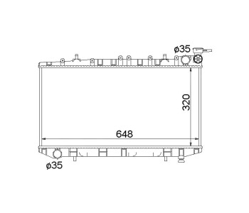 Воден радиатор P.R.C за NISSAN ALMERA I (N15) хечбек от 1995 до 2000