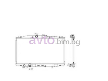 Воден радиатор размер 715/375/16 за HONDA ACCORD VII (CM) от 2002 до 2008