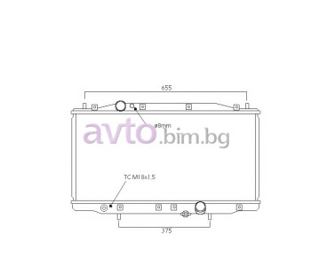 Воден радиатор размер 720/400/26 за HONDA ACCORD VII (CM, CN) комби от 2003 до 2008