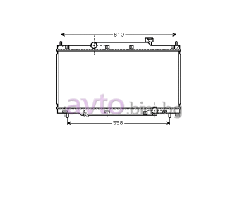 Воден радиатор размер 660/350/26 за HONDA CIVIC VII (EM2) купе от 2001 до 2003