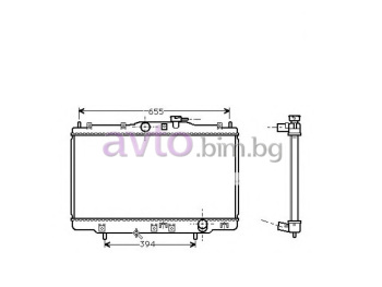 Воден радиатор размер 680/375/16 за HONDA ACCORD VI (CG) купе от 1997 до 2003