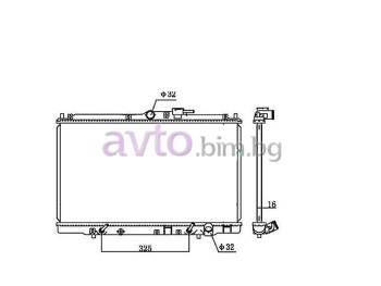 Воден радиатор размер 680/375/16 за HONDA ACCORD VI (CG) купе от 1997 до 2003