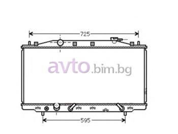 Воден радиатор размер 765/400/16 за HONDA ACCORD VIII (CU) седан от 2008 до 2012