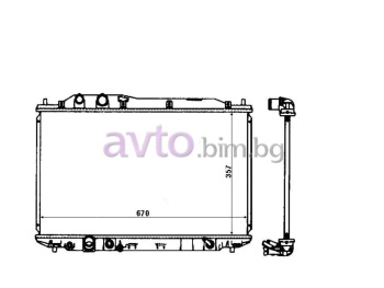 Воден радиатор размер 720/375/22 за HONDA ACCORD VII (CM) от 2002 до 2008