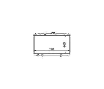 Воден радиатор P.R.C за NISSAN ALMERA TINO (V10) от 1998 до 2006