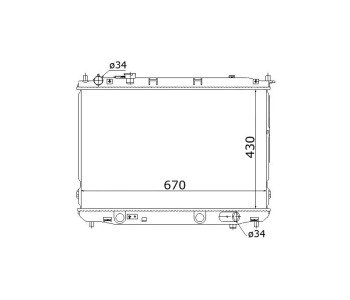 Воден радиатор размер 670/430/26 за KIA CARENS II (FJ) от 2002 до 2006