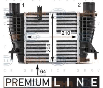 Интеркулер (охладител за въздуха на турбината) HELLA 8ML 376 700-131 за NISSAN NV200 товарен от 2010