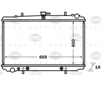 Воден радиатор HELLA за NISSAN MAXIMA (J30) от 1988 до 1995