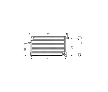 Кондензатор климатизации P.R.C за NISSAN MAXIMA (J30) от 1988 до 1995