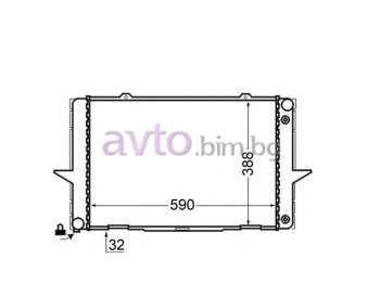 Воден радиатор размер 590/390/36 за VOLVO V70 I (LV) комби от 1995 до 2000