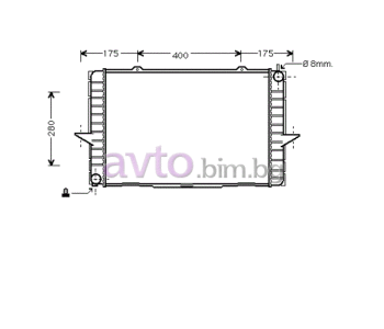 Воден радиатор размер 590/390/36 за VOLVO V70 II (SW) комби от 1999 до 2008